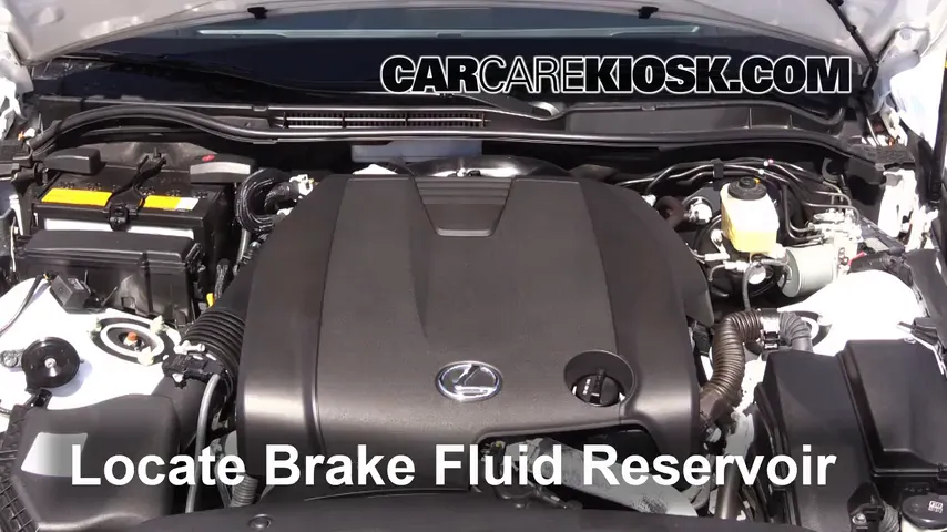2014 Lexus IS250 2.5L V6 Líquido de frenos Controlar nivel de líquido